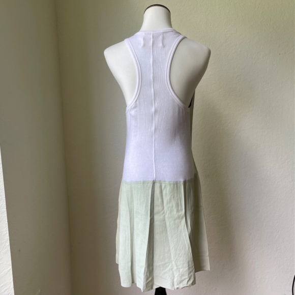 Halter Dress Suede Illia Light Sage Green Size 8-10 Racerback - Picture 2 of 8